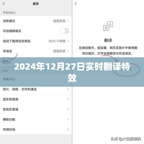 實時翻譯特效，探索2024年12月27日的語言世界