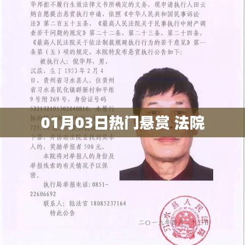 法院最新懸賞公告，一探究竟！