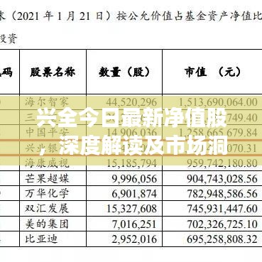 興全今日最新凈值股，深度解讀及市場洞察報(bào)告