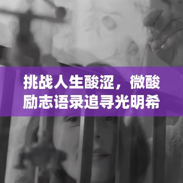 挑戰(zhàn)人生酸澀，微酸勵志語錄追尋光明希望